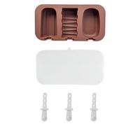 3 Moldes para Helados con 3 Palitos, Moldes Reutilizables de Silicona para Polos, Fabricante de Polos Sin BPA, Molde para Helados de Fácil Desmoldeo, Apilables para Helados Caseros, Molde