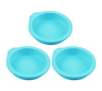 3 moldes redondos de silicona, moldes para tortitas de aire de 10 cm, moldes para hornear redondos, moldes para gofres, accesorios para freidora de aire (verde menta)
