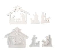 3 moldes religiosos de Jesús para bautismo de silicona, hechos a mano, resina, decoración del hogar