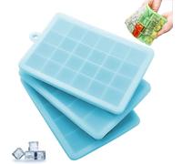 3 moldes Shiaccio con tapas, especiales para cócteles y whisky, para zumos de frutas y hielo picado leche, bandejas de silicona para frigoríficos