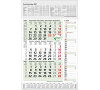 3-Monats-Planer Combi Recyclingpapier 2027: 3-Monatskalender groß I Wandplaner / Bürokalender aus Recyclingpapier, Ferienterminen, Vor-und Nachmonat ... I extra Streifenplaner I 30 x 47,8 cm