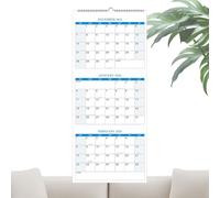 3 Month Wall Calendar, 2026 Hanging Planner, 66x28.6cm/25.98x11.26 inches Monthly Date Organizer for Travel Notes, School, Workplace, Living Room, Bedroom, Family, Holiday Events
