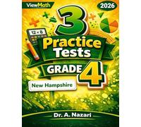 3 New Hampshire NH SAS Grade 4 Math Practice Tests: Full-Length Test Prep with Detailed Answer Explanations