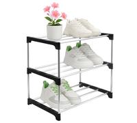 3 Niveles Zapatero pequeño, 42 x 40 x 25 cm Shoe Rack, estanteria Zapatos, zapateras para Guardar Zapatos, Zapatero Extensible, Zapatero Armario, zapateros para armariosestrecho, para Pasillo, salón