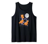 3 Nuggets de Pollo Aullando a la Luna Divertido extraño Maldito Camiseta sin Mangas