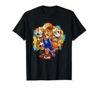 3-on-3 Urban Graffiti Basketball Mascot Sports Graphic Art Camiseta