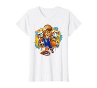 3-on-3 Urban Graffiti Basketball Mascot Sports Graphic Art Camiseta gráfica económica, Mujer, Blanco, XL