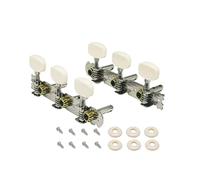 3-on-a-plate-tuner 3R3L - Clavijas de afinación para guitarra acústica (sintonizadores), afinadores de doble agujero para guitarra acústica clásica, cromados QH-MY-001S