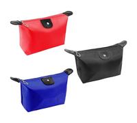 3 Organizador multiusos de viaje para albóndigas, bolsa de almacenamiento para albóndigas, bolsa de cosméticos y neceser para hombre y mujer, disponible en negro, azul y rojo, negro, azul, rojo, Con