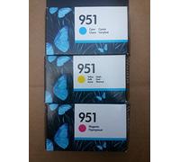 3 Original Cartuchos de tinta para HP Officejet Pro 8600 Plus (Cian/Amarillo/Magenta) cartuchos de tinta