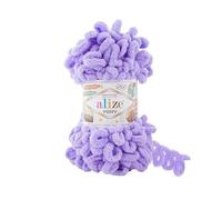 3 ovillos de lana suave Alize Puffy Baby Big Loop 100 % micropoliéster lana suave cada ovillo 100 g 9 m - 788 lavanda