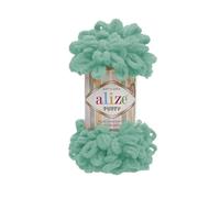 3 ovillos de lana suave Alize Puffy Baby Big Loop 100 % micropoliéster lana suave cada ovillo 100 g 9 m - 490 Aqua
