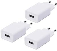 3-Pack Cabeza Cargador USB 5V 2A,Enchufe de Carga USB para Teléfonos móviles/Pulseras Inteligentes/Luces led/tabletas/enrutadores/Auriculares/linternas/Juguetes/eBook Reader