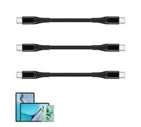 3 Pack Cabo USB C a USB C Tipo C Carregamento Rápido 20 cm, Cable USB C Corto 60W Power Delivery, Diseño Antienredos, Perfecto para Viajes, Carros y Uso Diario, Materiales Duraderos y Seguros