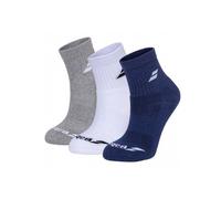 3 Pack Calcetines Babolat Quarter Blanco Azul Gris 47/50 Variado