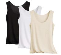 3 Pack Camiseta Sin Mangas Mujer Deporte Yoga Ligera Transpirable Casual Verano Tank Deportiva Basica Suave Top Fitness Elegante Tops Sin Mangas Tennis Atlético Camisa Correr Camisole Blusa Deportivo