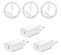 3-Pack Cargador Carga Rapida for iPhone 14/14 Pro/14 Pro Max/14 Plus 13 12 11 SE XR X XS 8 7, iPad Air Mini, AirPods, 30W USB C Carregador Rapido con 2M Cable USBC Rápida Pared Charger Adaptador