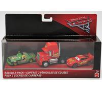 3-Pack Cars-Disney-Pixar-Mack, Chica Hicks W. Auriculares, Rayo Mcqueen FBR77