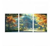 3 Pack Diamond Painting Adultos, 5D Diamond Painting Arquitectura, Cristal Artes Bordado Punto Cruz Dibujos con Diamantes Paisaje Kit Manualidades Adultos para Decoracion Hogar 60x90cmx3 ZSHS-0847