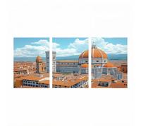 3 Pack Diamond Painting Florencia, Pintura Diamante 20x30 cmx3 5D Pintar por Numeros con Diamantes Arquitectura, Punto de Cruz Pintura Diamantes Kit Cuadros Decoracion Salon Modernos, Regalo ZSHS-2807