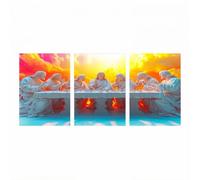 3 Pack Diamond Painting La Última Cena, Diamond Painting Pintar por Numeros Adultos Dreamyy, Kit Bordado Full Drill Pintura Diamante 20x30cmx3Pack, Kit Pintar Diamante como Regalo Mujer Model-4444