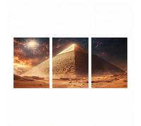 3 Pack Diamond Painting Pirámide, Pintura Diamante 40 x 60 cm x 3 5D Pintar por Numeros con Diamantes Egipto, Punto de Cruz Pintura Diamantes Kit Cuadros Decoracion Salon Modernos, Regalo ZSHS-0952