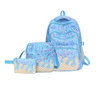 3 Pack Kids Ice Cream Print Backpack Set, With Lunch Bag & Pencil Case