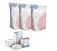 3 Pack No-Pump 3d Vacuum Storage Bags, Life Space Creator Storage Bags for Clothes Bedding Travel (60 * 80 * 32cm)