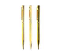 3 Pack Slim Ballpoint Pen Black Ink Medium 1.0mm Writing Pen for Wedding Business Office Students