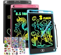 3 Pack Tableta de Escritura LCD, Electight Infantil Tablero de Dibujo Electrónico de 8.5 Pulgadas con Borrable y Bloqueo Función, para 3 4 5 6 7 Niños Dibujen y Escriban (Ros Azul+Negro)