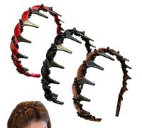 3 Pack Vintage High Cranium Artificial Pearl Hairband, 2025 New Elegant Pearl Headbands for Women's Hair, Bridal Hair Hoop Rhinestones Hairs Accessories (#A)