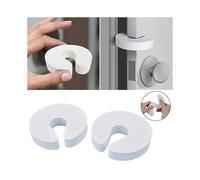 3 Pack White Door Stop for Kids - Clip Guard