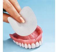 3 PAGEN® Almohadillas adhesivas para prótesis del maxilar superior en blanco - Sujeción duradera para dentaduras postizas - Fibra sintética de alta calidad para mayor estabilidad y comodidad - Las