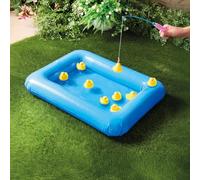 3 Pagen® Juego de pesca de pato - Pequeña piscina con 9 patos y 2 pesca - Ideal para cumpleaños infantiles, fiestas en el jardín o vacaciones - Diversión de verano para niños a partir de 3 años