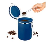 3 PAGEN® Lata de café para 1 libra de café, recipiente de almacenamiento hermético para té y café, aroma duradero gracias al anillo de sellado, contenido aprox. 500 g, color azul