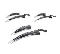 3 Pair Bike Mudguard Set PP Plastic Front Rear(Grey Black) | PP plastic construction, lightweight , front and rear coverage, 3 pairs included, all-weather use
