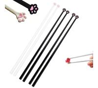 3 Pairs Black Cat Paw Chopsticks for Adults, Reusable Non Slip Cute Lightweight Cat Paw Chopsticks (Mix)