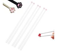 3 Pairs Black Cat Paw Chopsticks for Adults, Reusable Non Slip Cute Lightweight Cat Paw Chopsticks (White)