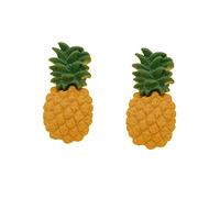 3 Pairs Ear Clip Miss Three-Dimensional Cute Strawberry Girl Heart Pineapple Earring Studs Jewelry Post Earrings for Women