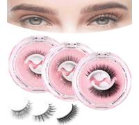 3 Pairs Eternaljoymart False Eyelashes,Reusable Glue-Free False Eyelashes,Waterproof,Lightweight Wispy Lashes,Suit For Natural Makeup (mix-3 Pairs, D-44)