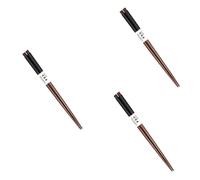 3 Pairs Japanese Natural Wood Chopsticks Value Pack Cooking Tableware