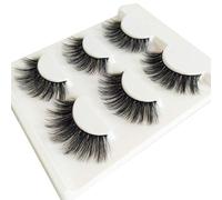 3 Pairs Natural Long Eye Lashes 3D Curling Cross False Eyelashes Daily Dating Makeup Tools Fake Eyelashes d Clever and attractive