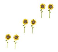 3 Pairs Sunflower Earrings Yellow Dangle Caulflower Ear Jewelry for Women Fashion Statement Earring