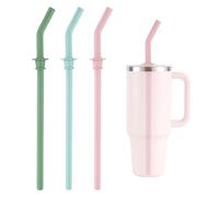 3 Pajitas de Repuesto para Hydro Flask Vaso de Viaje de 40oz, Sin BPA Pajitas Reutilizables de Silicona para Botella de Hydro Flask Agua Accesorios (Azul, Rosa y Verde)