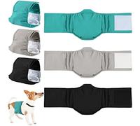 3 Pañales Lavables para Perros Machos Pantalones Reutilizables para Perros Masculinos con Banda de Vientre Absorbente Fuerte a Prueba de Fugas Envoltura de Vientre, Actualizado (XS)