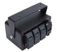 3 Pandillas en el Panel de Balancín del Interruptor de Palanca con Cargador USB Dual y Voltímetro para el Barco del Carro del Coche, Panel de Aluminio, Panel Precableado para