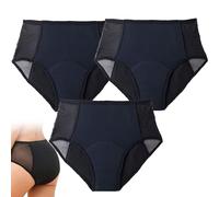 3 pantalones de incontinencia para mujeres, ropa interior de protección menstrual para mujeres, absorción moderada pesada para mujeres y hombres con gran debilidad de la vejiga,Negro,6XL