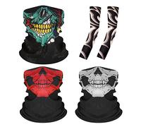 3 pañuelos a prueba de viento, 2 fundas de manga, máscara transpirable, sin costuras, deportiva, motocicleta a prueba de viento, unisex