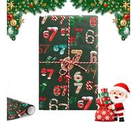 3 papeles de regalo de 67 unidades, 67 papeles de regalo de Navidad, 67 papeles de regalo divertidos y anchos y pequeños, rollos de Navidad de Papá Noel, seis siete papeles de regalo festivos únicos