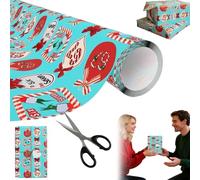 3 papeles de regalo de 67 unidades, 67 papeles de regalo de Navidad, 67 papeles de regalo divertidos y anchos y pequeños rollos de Navidad de Papá Noel, seis siete papeles de regalo festivos únicos (B